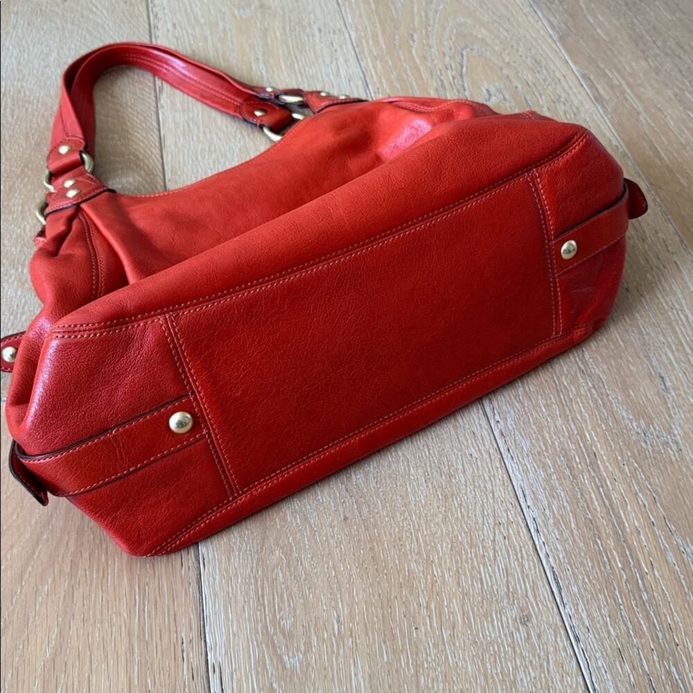 Vintage Y2K Coach Madison Maggie Cinnamon Red Leather Shoulder Bag - Picture 5 of 12